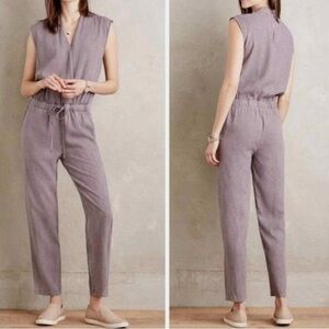 Anthropologie by Cloth and Stone Lilac Jumpsuit with Tapered Legs